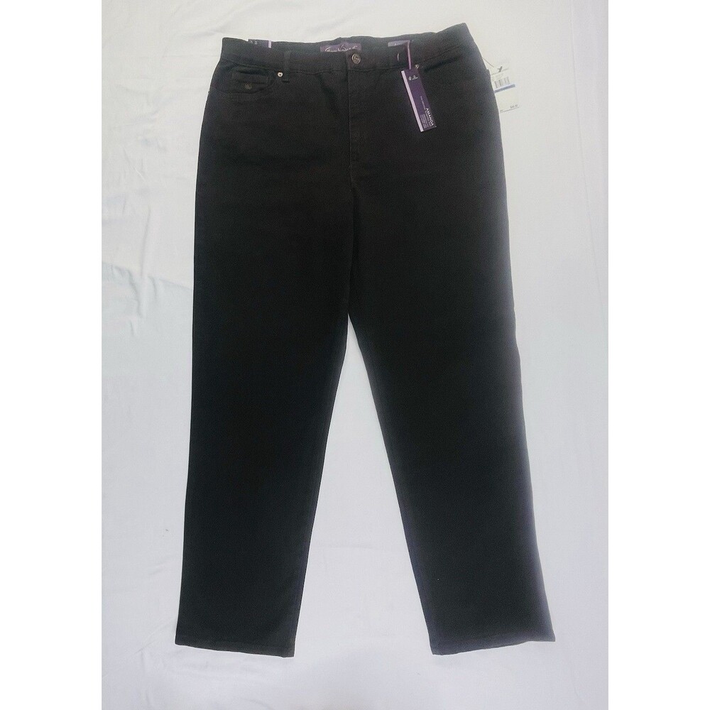 H&M Women’s High Waist Curvy Fit Bootcut Black Denim Jeans Size 18